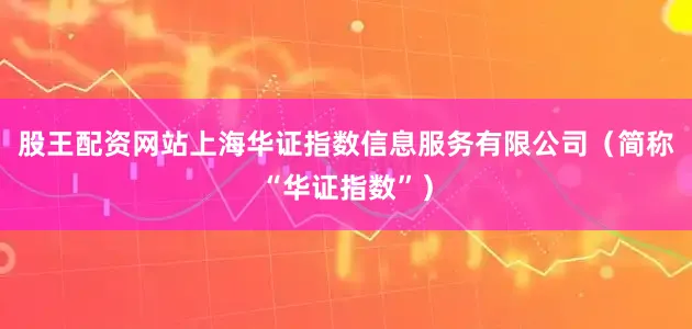 股王配资网站上海华证指数信息服务有限公司（简称“华证指数”）