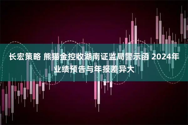 长宏策略 熊猫金控收湖南证监局警示函 2024年业绩预告与年报差异大